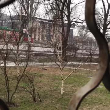 Columns of Russian military equipment are passing along #Bohdan #Khmelnitsky Avenue in #Melitopol.