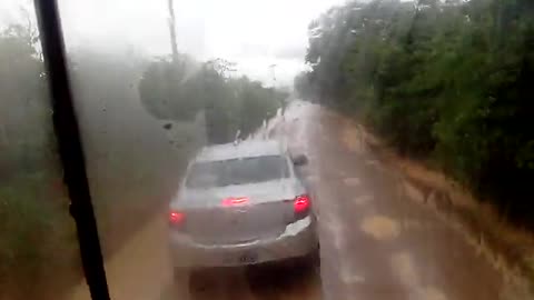 Trecho de lama em estradas. Brazil,Pará,Paragominas-Amazônia