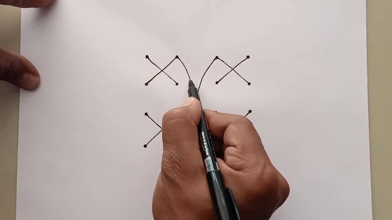 पोपट का चित्र बनाना सीखे - How To Draw Parrot From 16 Dots - Easy Drawing_p1