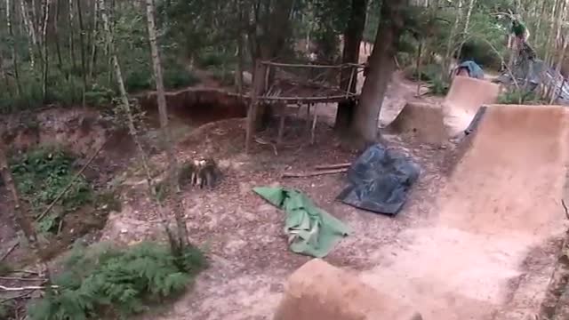 BMX Stunting In The Forest