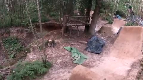 BMX Stunting In The Forest