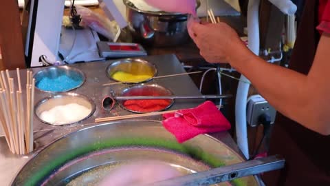 Colorful Cotton Candy / Cotton Candy Art / Chinese street food