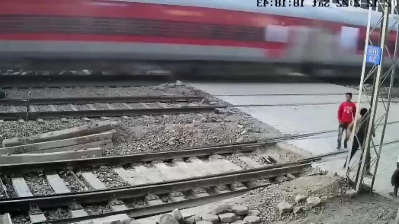 Train accident a bike