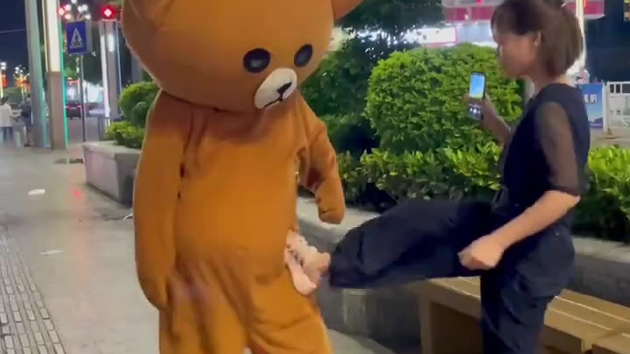 brown bear and his accomplices go out to tease girls part 81