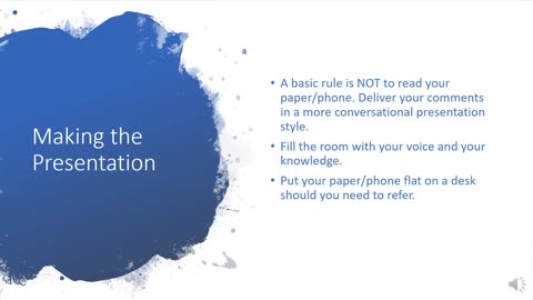 Making a good presentation