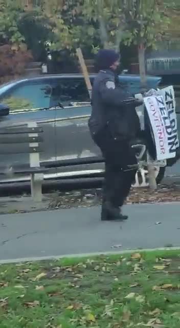 Police removes Lee Zeldin campaign signs in NY
