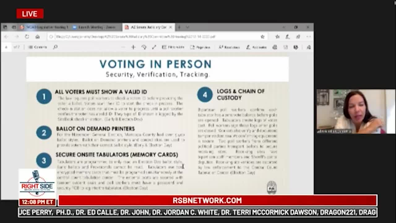 Part 4, Arizona State Senate Judiciary Holds Hearing on Election Fraud,12/14/20.