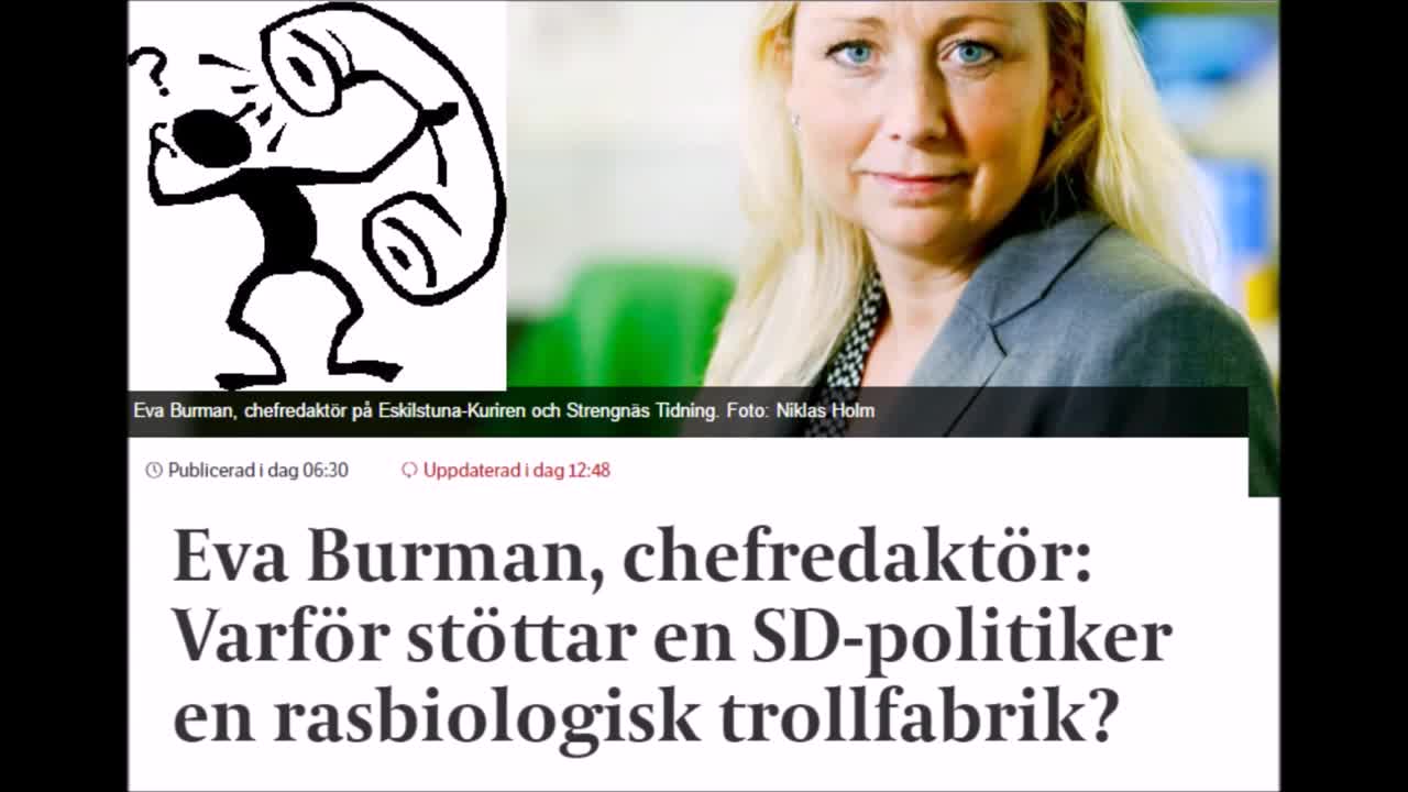 Eva Burman skriver artiklar som hon inte vill prata om!