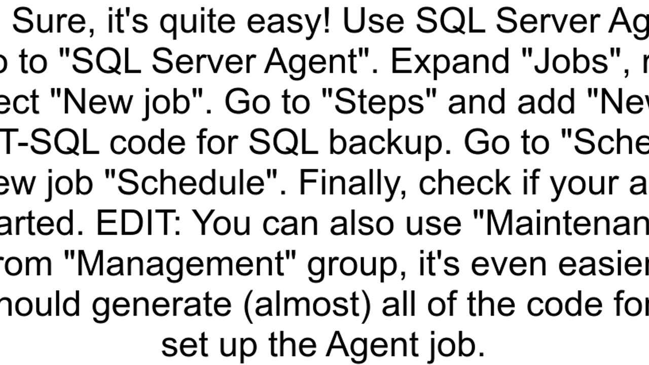 How to configure SQL Server 2008 to take automatic backup daily