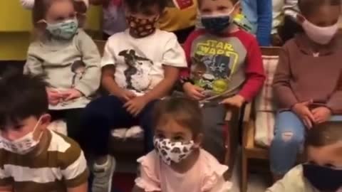 Creepy Video Shows Teacher Making Toddlers Sing Pro-Mask Nursery Rhyme