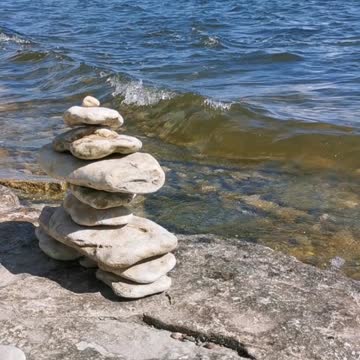 Inukshuk by the water