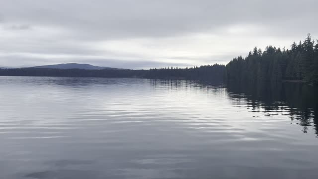 Early Morning Timothy Lake Views From the Boat Dock – Mount Hood – Oregon – 4K