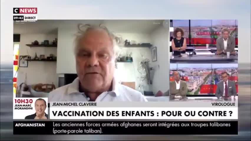 Le Pr Claverie « très choqué » ce matin sur CNews par la possible vaccination covid des enfants