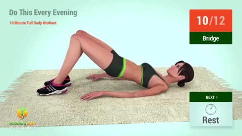 Everyday evening 10 minutes full body to get in shape