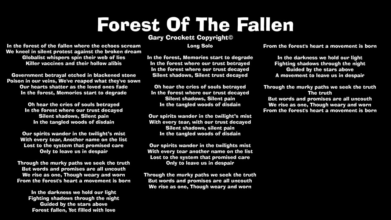 The Forest Of The Fallen Song