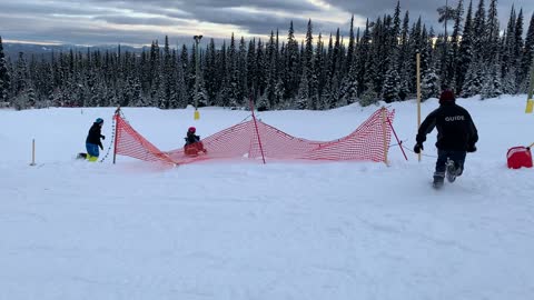 Tight Snowmobile Turn Fail