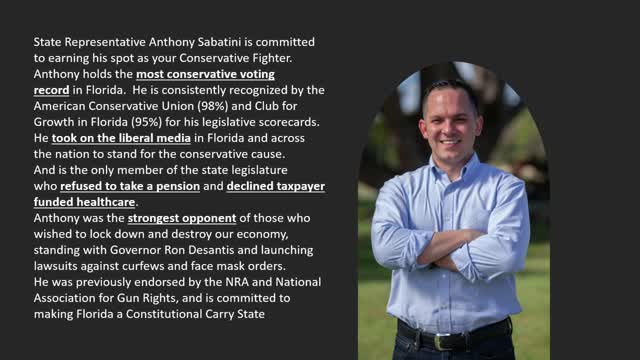 Anthony Sabatini for Congress Dist. 11 Fl.