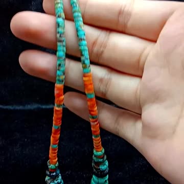 Green Ghost phantom quartz beads with orange spiny oyster mop beads choker full strand 16inch 04
