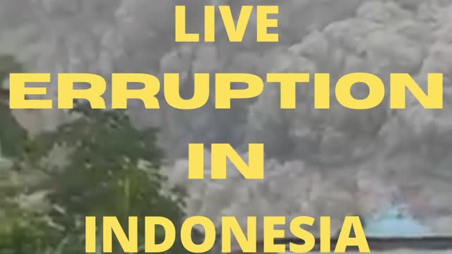 Live mountain eruption at Indonesia happening now