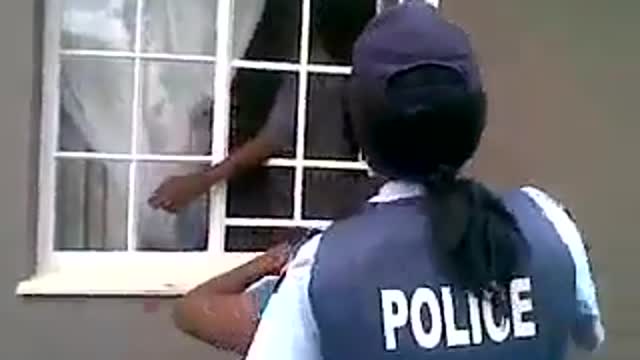 Bring the policeman thief from where they entered the house to show how you got through that window.