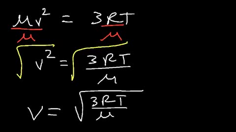 Root Mean Square Velocity - Equation / Formula