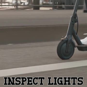 Inspect lights regularly to ensure visibility at night.