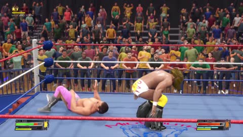 wwe2k22 mid-south match #3 Rick Rude vs The Texas Tornado