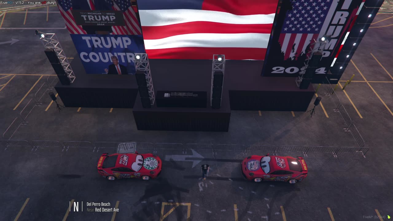 Lightning Mcqueen Porshes Trump gta5 style