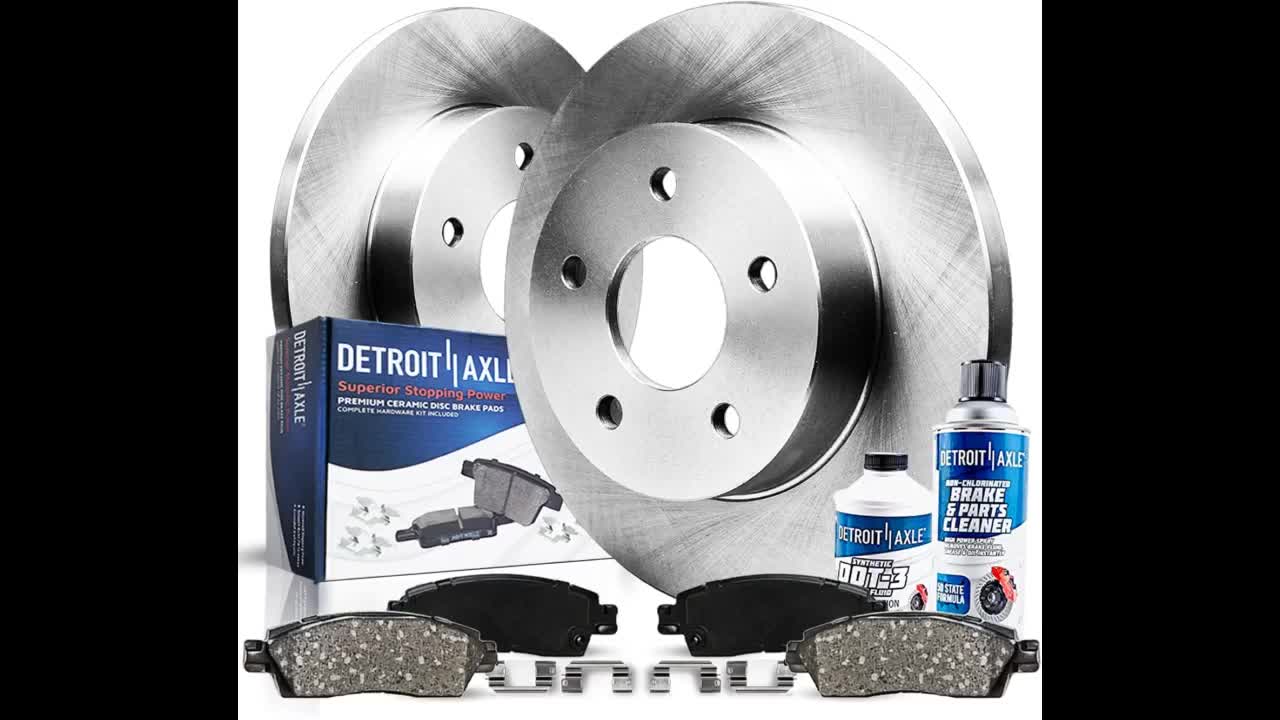 Review: Detroit Axle - 10.87'' Front Disc Rotors + Ceramic Brake Pads Replacement for Dodge Cal...