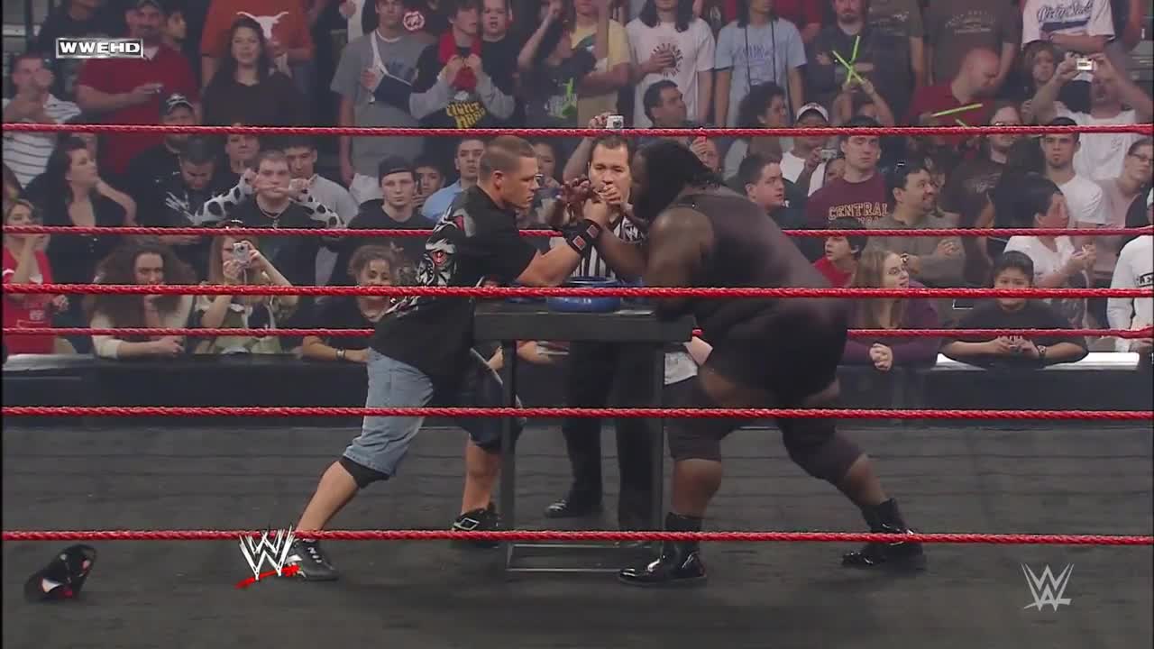 John Cena vs. Mark Henry - Arm Wrestling Contest: Raw, Feb. 4, 2008