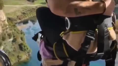 Jumping over the Waikato River in New Zealand!