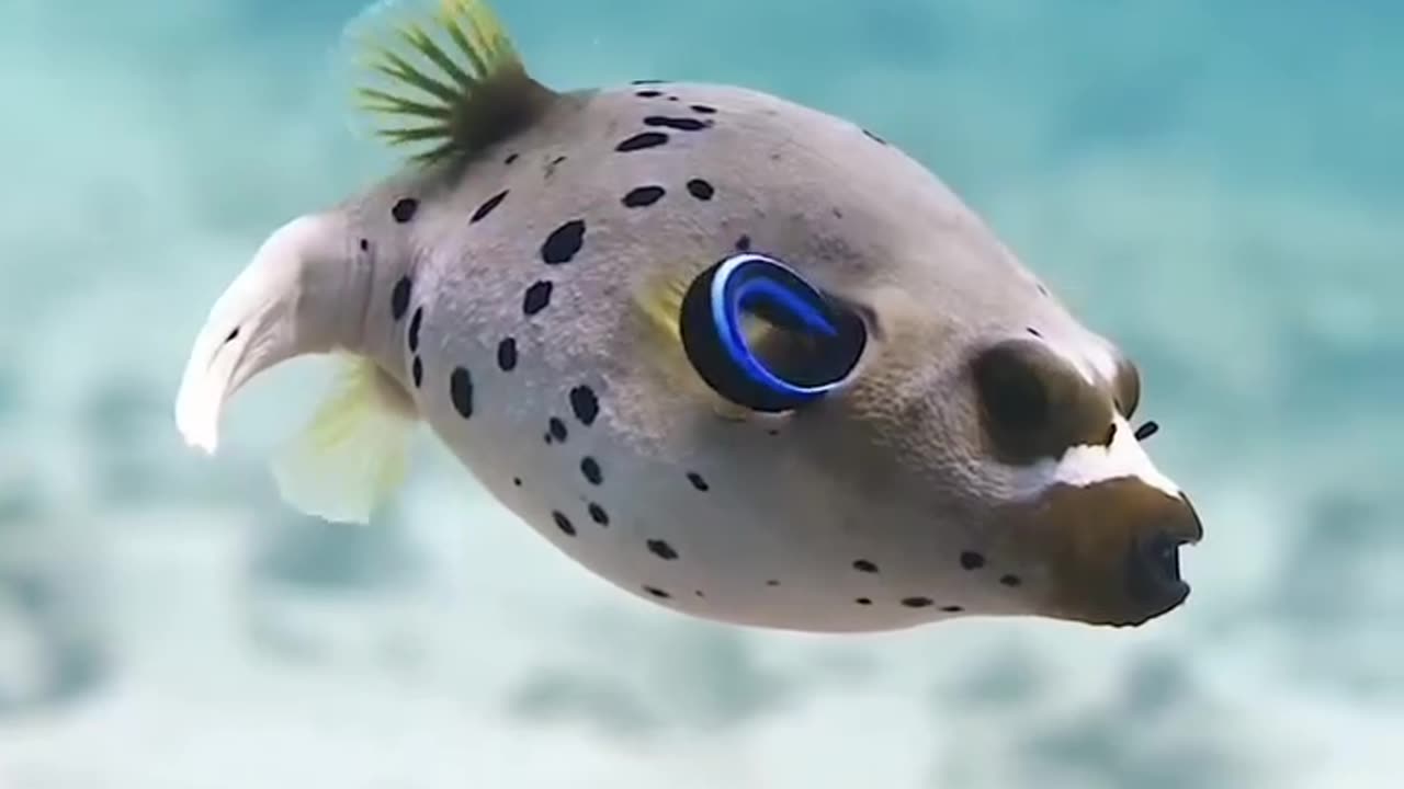 BLACKSPOTTED PUFFERFISH..ADORNED WITH ENDEARING BLACK SPOTS & KNOWN FOR IT’S CHARISMATIC PERSONALITY