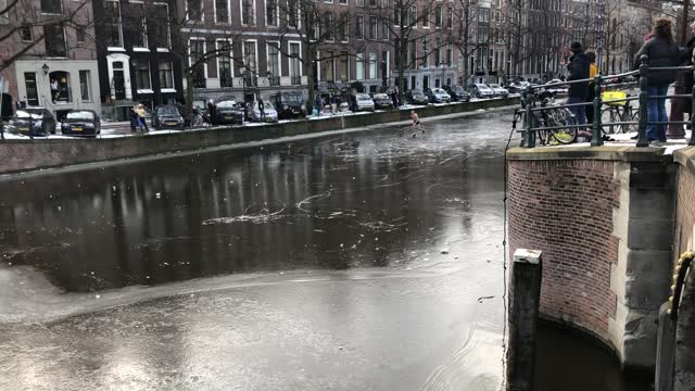 Ice Skater Falls Through Thin Ice