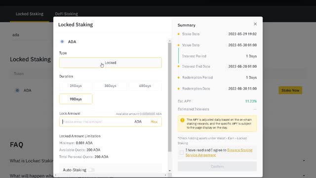 BINANCE STAKING