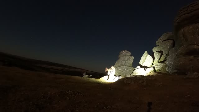 Nightlapse. GoPro. Saddle Tor. DARTMOOR 2022