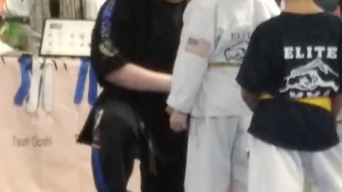 Matty's 2nd stripe on yellow belt / Matt Ahn Talk Show