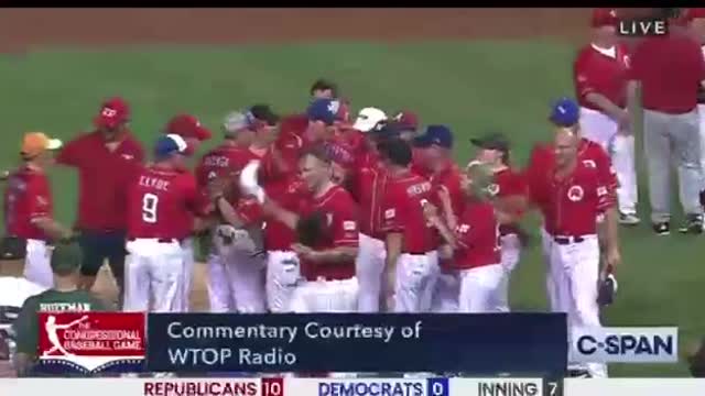 Final Out of the Congressional Baseball Game of 2022