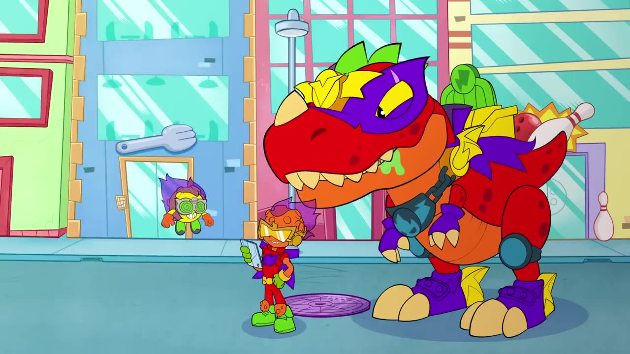 SUPERTHINGS EPISODE ⚡ V-Rex vs H-Rex, super dinos in action ⚡ | Cartoons SERIES for Kids