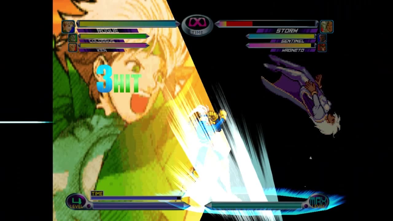 MvC2 Rouge mixup Ken asistencia