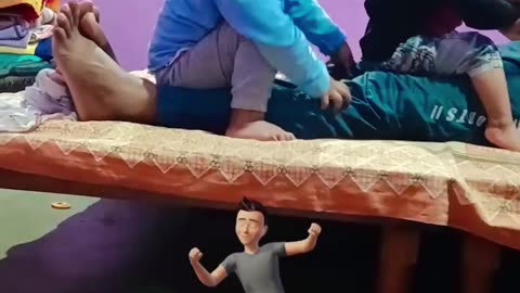 Having fun with father