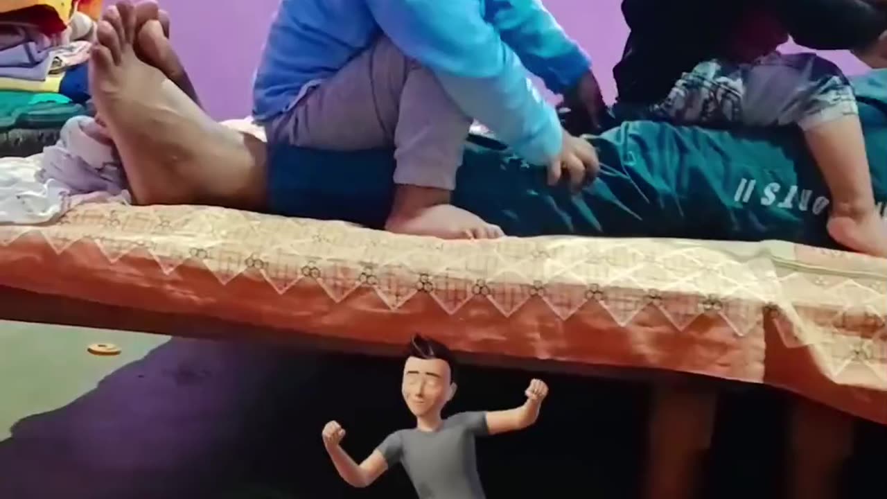 Having fun with father