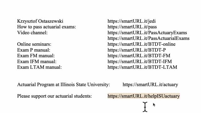 Exam LTAM exercise for August 17, 2021
