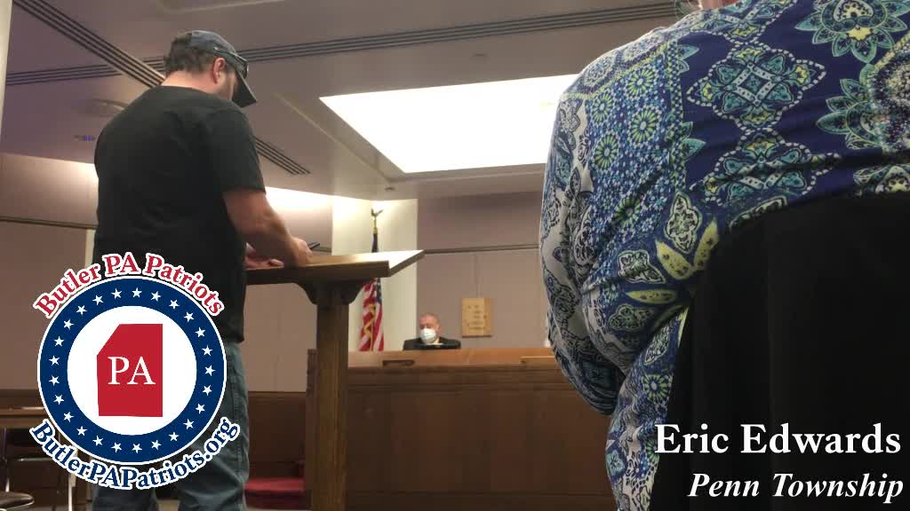 Butler County Commissioners Meeting - Public Comments Eric Edwards 102721