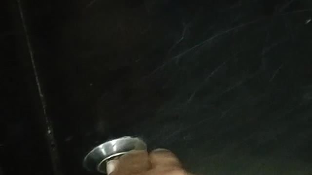 Guy opens black safe with key to reveal brown dog inside