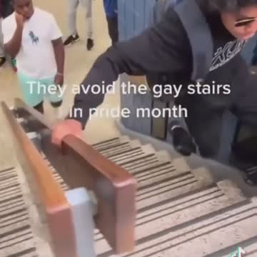 Students Avoid Gay Rainbow Stairs in Counter Cultural Protest