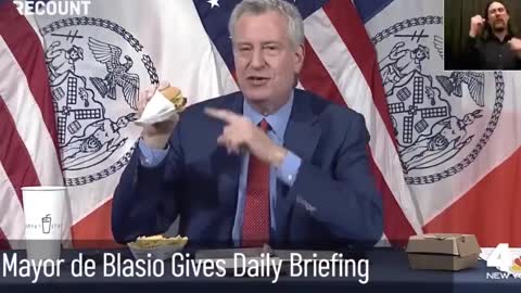 Deblasio offers a large Fry and Burger for a vaccine shot