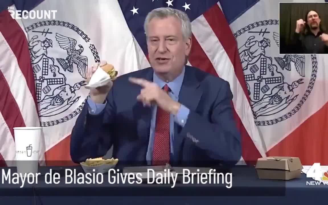 Deblasio offers a large Fry and Burger for a vaccine shot