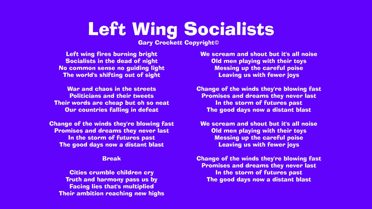 Left Wing Socialists Song