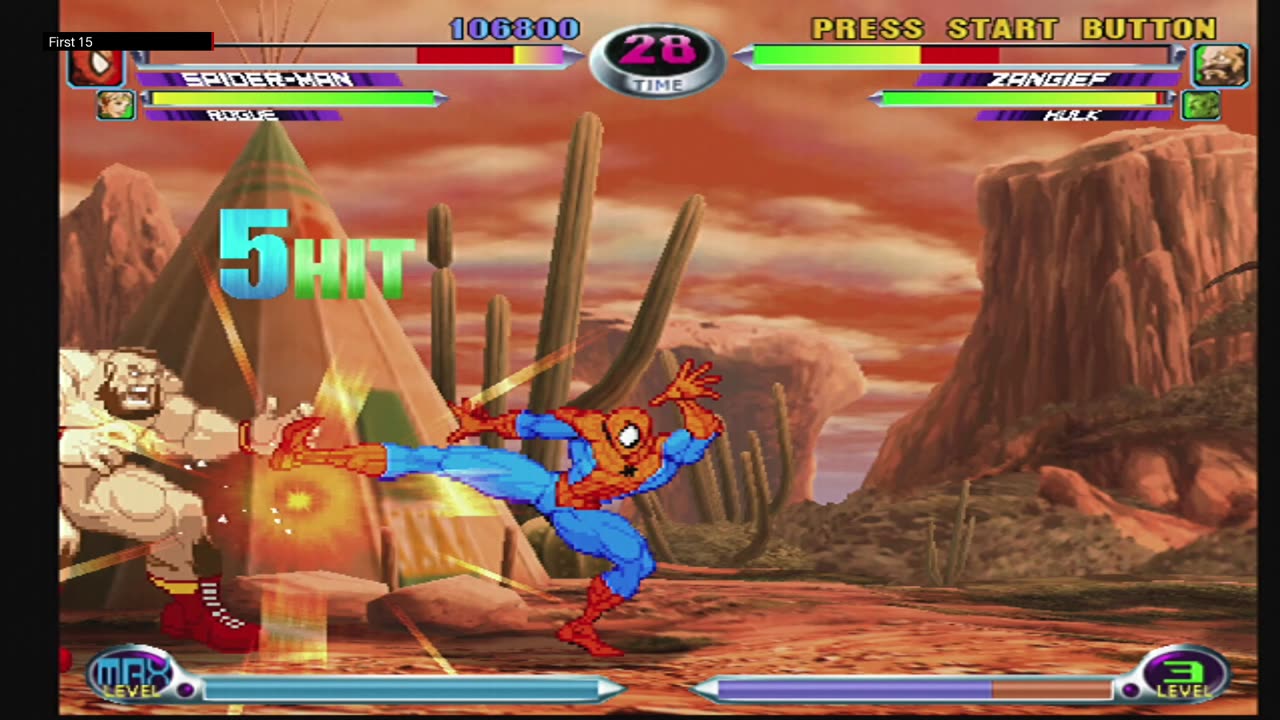 The First 15 Minutes of Marvel VS. Capcom 2: New Age of Heroes (Dreamcast)