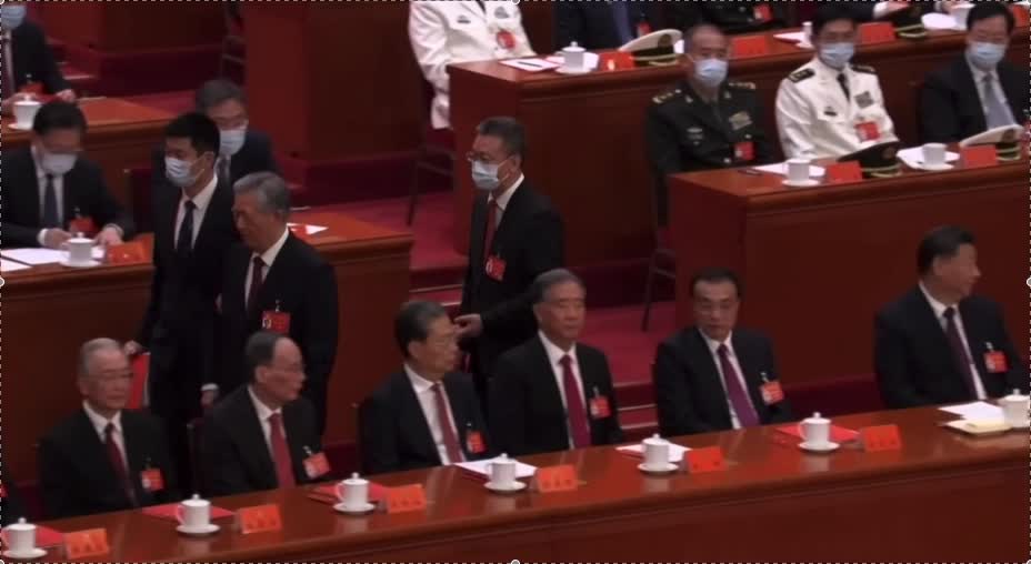 Former Chinese president Hu unexpectedly leaving Congress